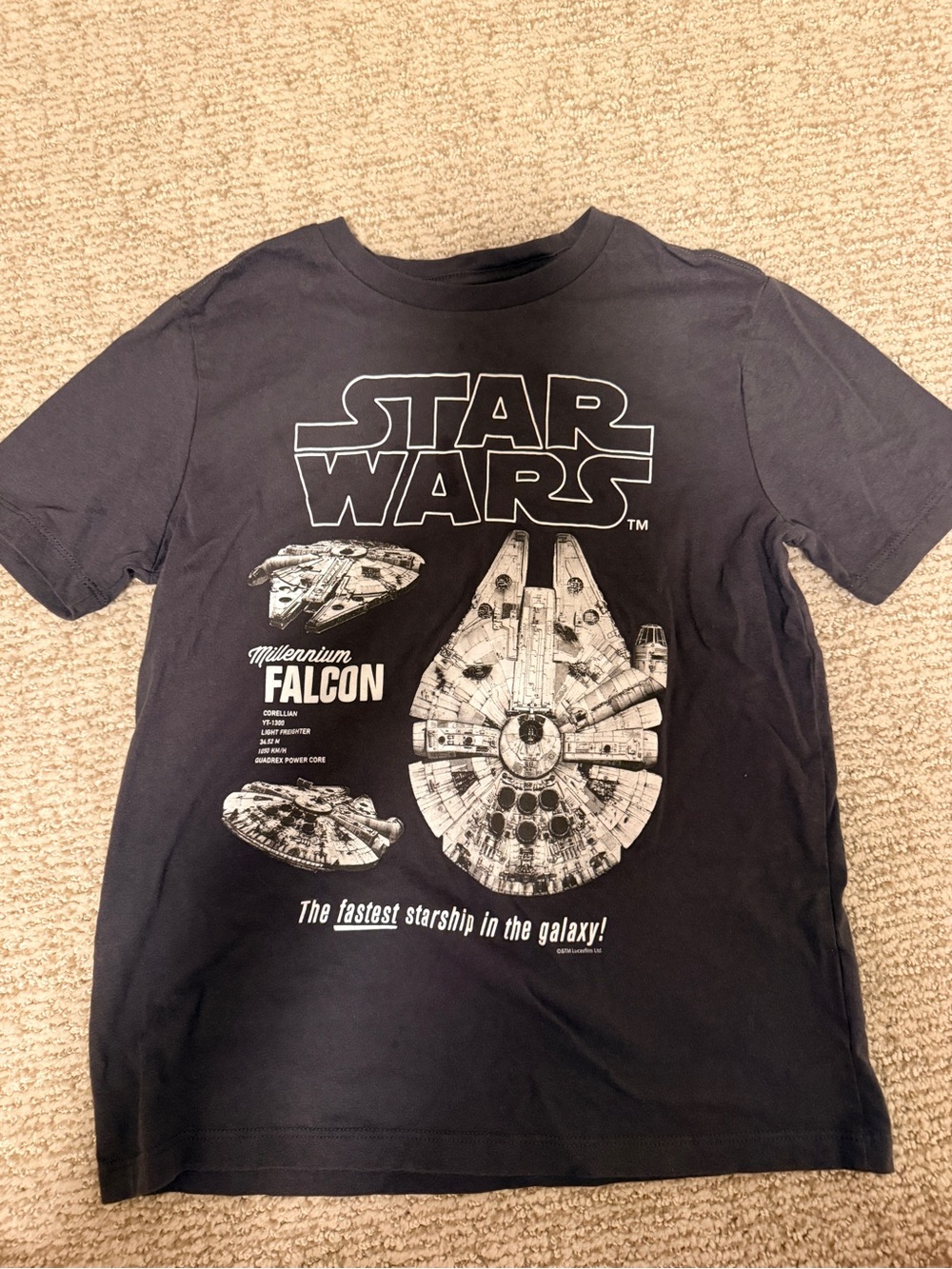 Old Navy grey Star Wars Millennium Falcon Graphic Tee